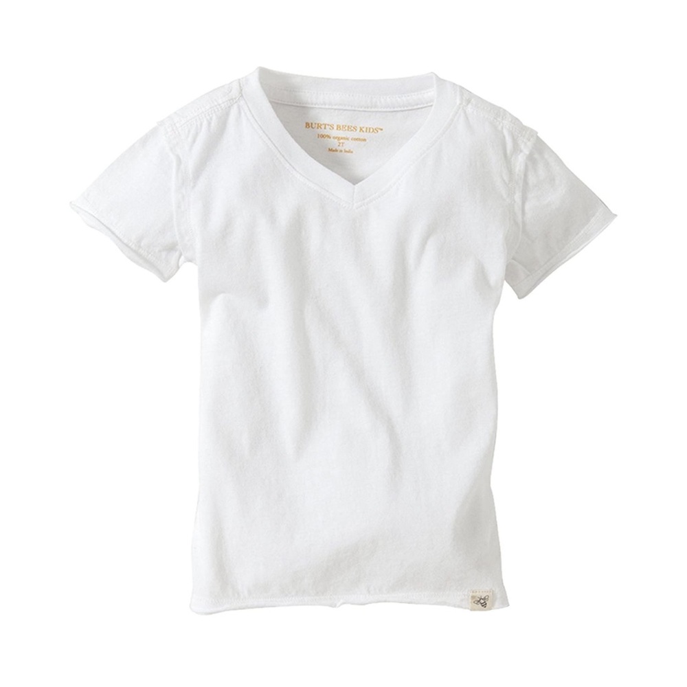 Burt’s Bees Baby - Short Sleeve V-Neck Tees, Heather Grey and Cloud